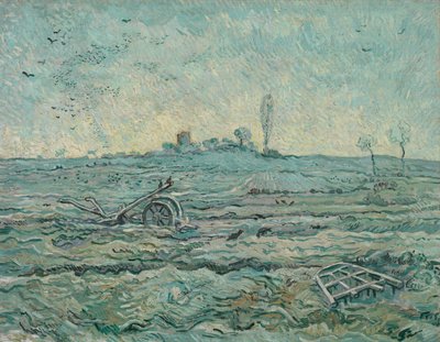 Schneebedecktes Feld mit Egge (nach Millet) von Vincent van Gogh